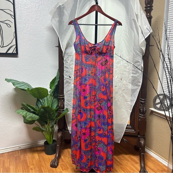 Olga vintage floral aline nylon nightgown babydoll size 34 slip dress